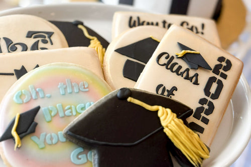 Graduation Fondant Dipped Sugar Cookies