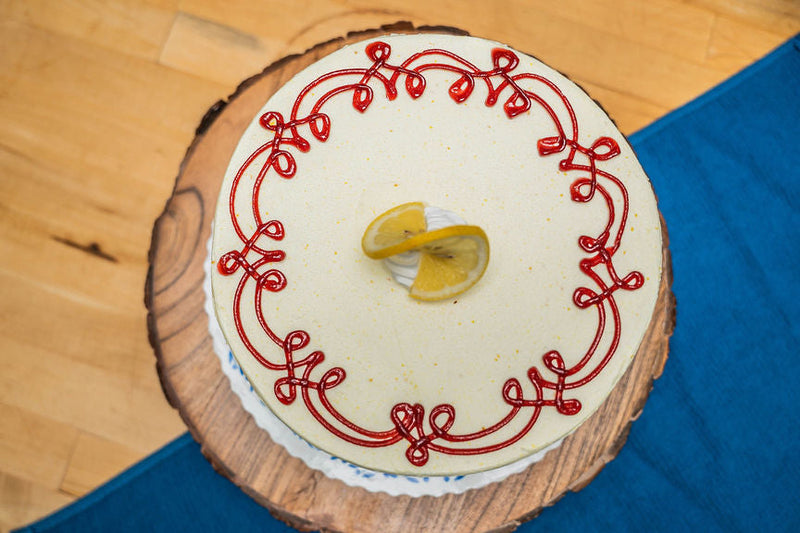 White Chocolate Lemon Berry Cake