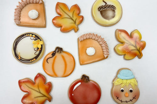 Fall Fondant Dipped Sugar Cookies