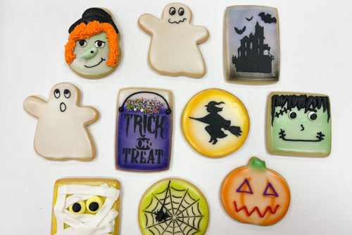 Halloween Fondant Dipped Sugar Cookies
