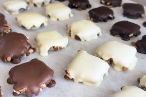 Chocolate Caramel Pecan Clusters