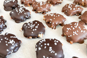 Salted Chocolate Caramel Pecan Clusters