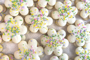 Flower Shape Sprinkle Sugar Cookie