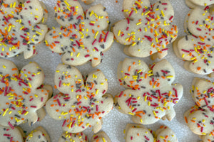 Fall Leaf Shape Sprinkle Sugar Cookie