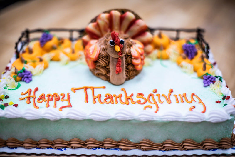 Happy Thanksgiving Decorated Sheet Cake
