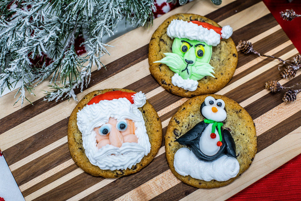 Christmas Decorated Chocolate Chip Cookies