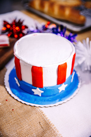 6" 4th of July Party Hat Cake