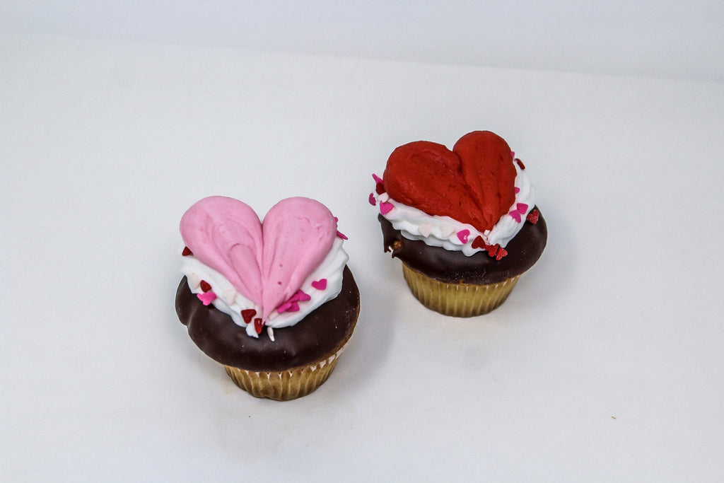 Heart Decorated Cupcakes