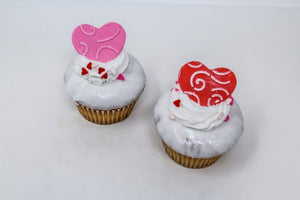White Dipped Valentine's Day Cupcakes