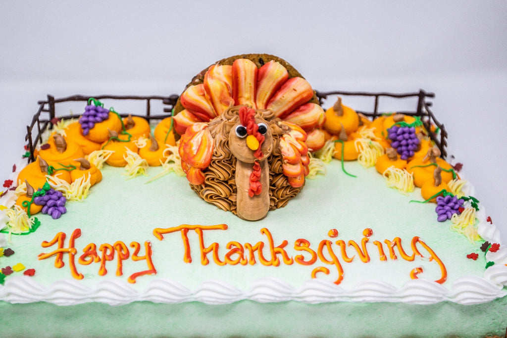 Happy Thanksgiving Decorated Sheet Cake