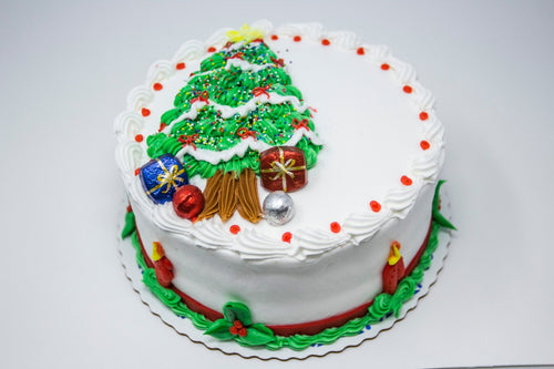 Christmas Tree Decorated Cake
