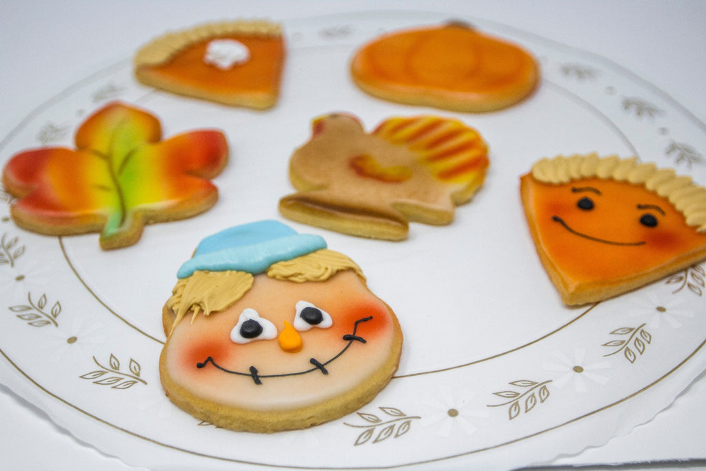 Thanksgiving Fondant Dipped Sugar Cookies