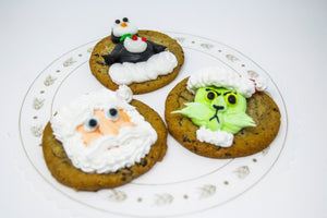Christmas Decorated Chocolate Chip Cookies