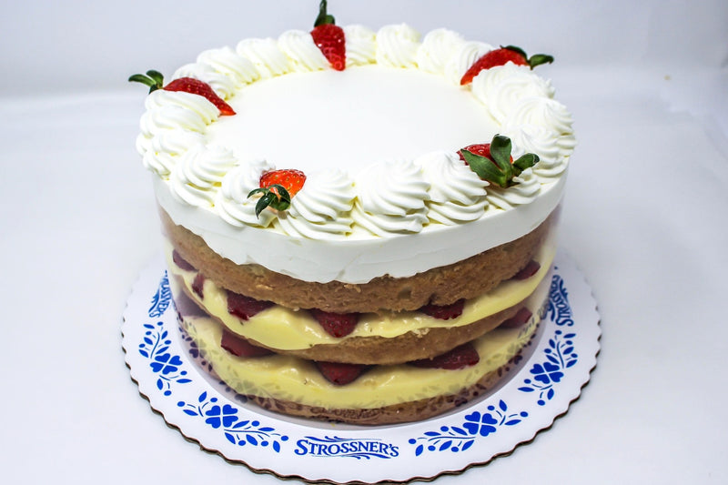 Sugar Free Strawberry Custard Cake