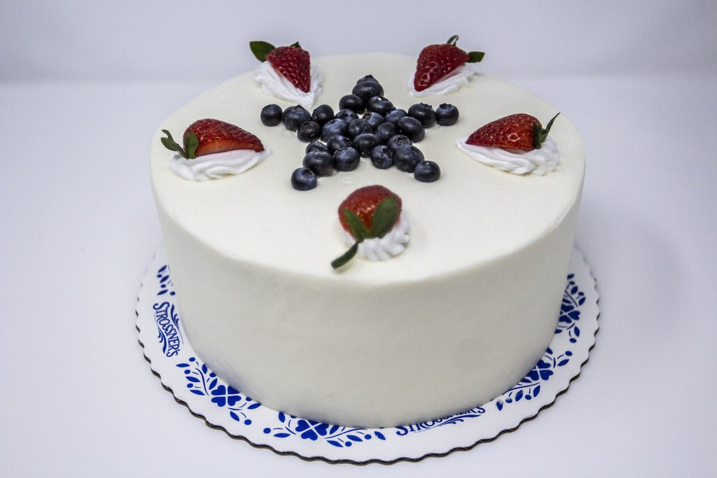 Red, White and Blueberry Cake